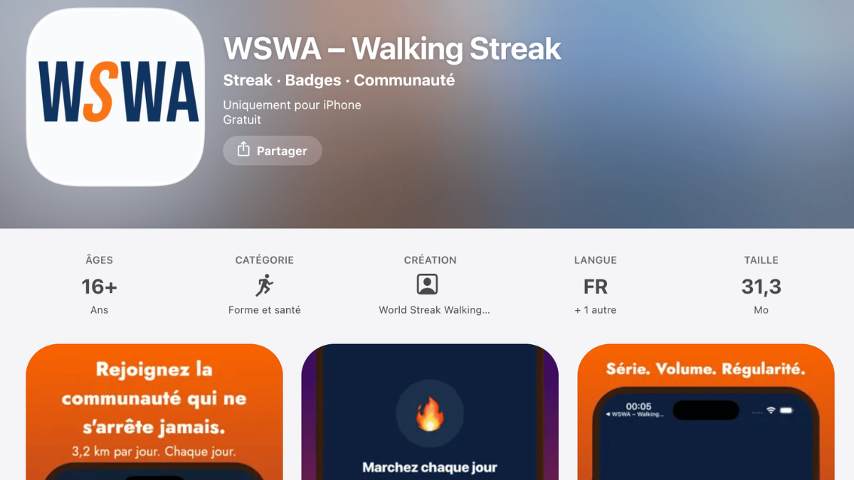 L'app WSWA est officielle et elle est gratuite